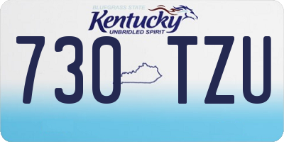 KY license plate 730TZU
