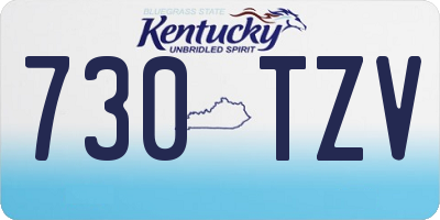 KY license plate 730TZV