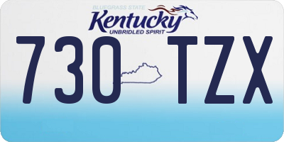 KY license plate 730TZX