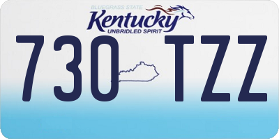 KY license plate 730TZZ