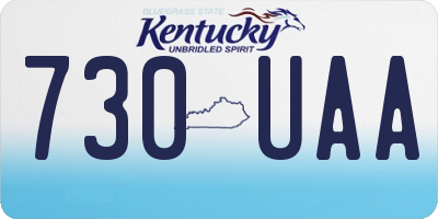 KY license plate 730UAA