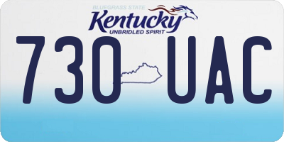 KY license plate 730UAC