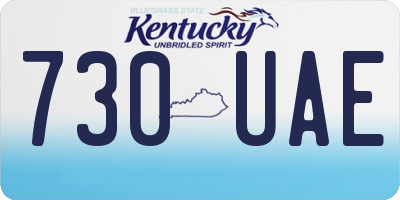 KY license plate 730UAE