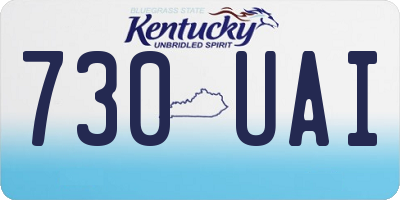 KY license plate 730UAI