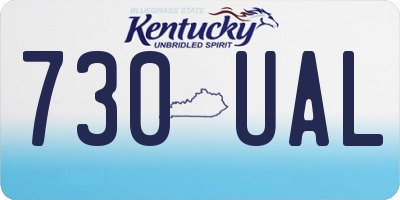 KY license plate 730UAL
