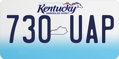 KY license plate 730UAP