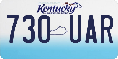 KY license plate 730UAR