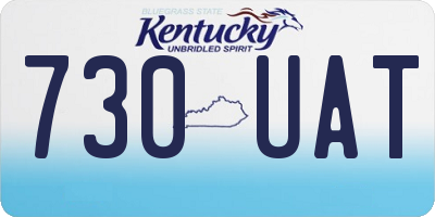 KY license plate 730UAT