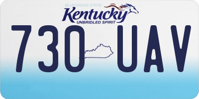 KY license plate 730UAV