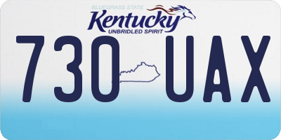 KY license plate 730UAX