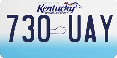 KY license plate 730UAY