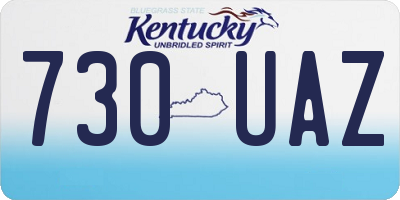 KY license plate 730UAZ