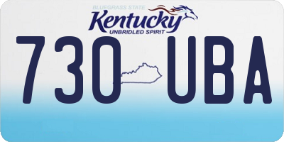 KY license plate 730UBA