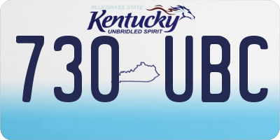KY license plate 730UBC
