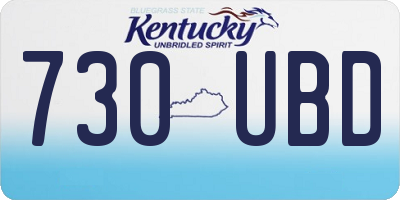 KY license plate 730UBD