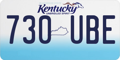 KY license plate 730UBE