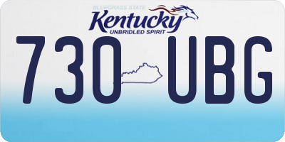 KY license plate 730UBG