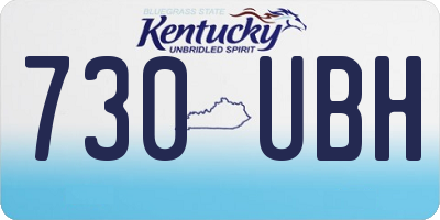 KY license plate 730UBH