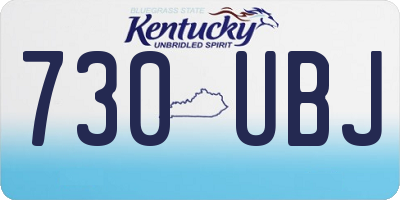 KY license plate 730UBJ