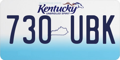 KY license plate 730UBK