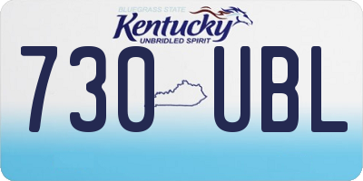 KY license plate 730UBL