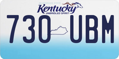 KY license plate 730UBM