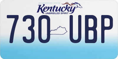 KY license plate 730UBP