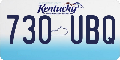 KY license plate 730UBQ