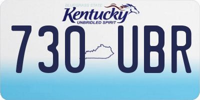 KY license plate 730UBR