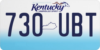 KY license plate 730UBT