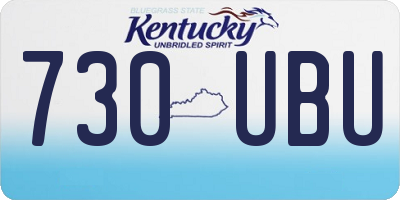 KY license plate 730UBU