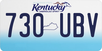 KY license plate 730UBV