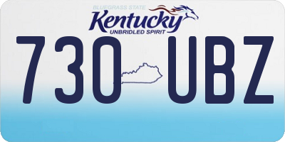 KY license plate 730UBZ