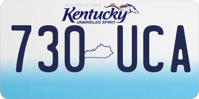 KY license plate 730UCA