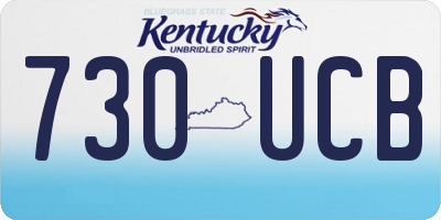 KY license plate 730UCB