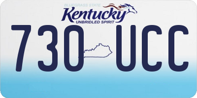 KY license plate 730UCC