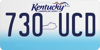 KY license plate 730UCD