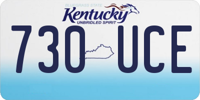 KY license plate 730UCE