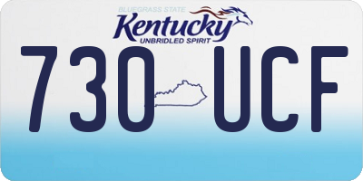 KY license plate 730UCF