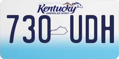 KY license plate 730UDH