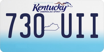 KY license plate 730UII