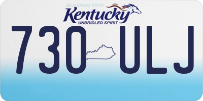 KY license plate 730ULJ