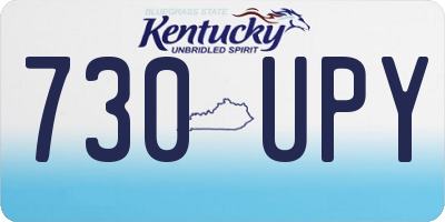 KY license plate 730UPY