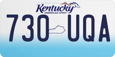 KY license plate 730UQA