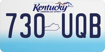 KY license plate 730UQB