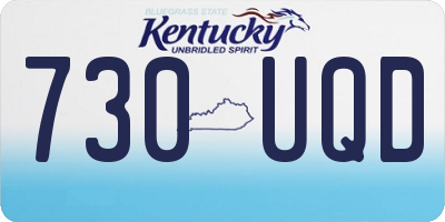 KY license plate 730UQD