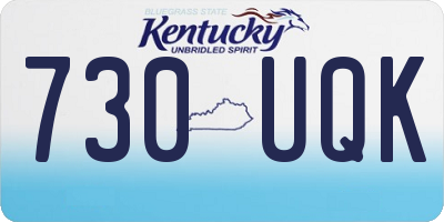 KY license plate 730UQK