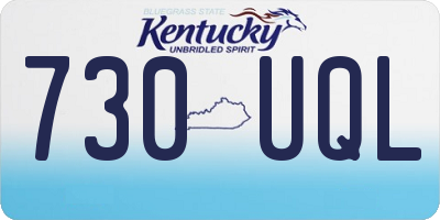 KY license plate 730UQL
