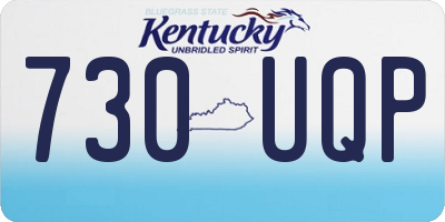 KY license plate 730UQP