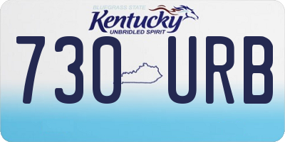 KY license plate 730URB